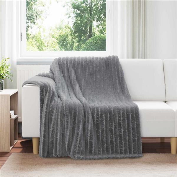 Grote foto vidaxl kleden 6 pcs donkergrijs 200 x 150 cm fleece huis en inrichting bedden