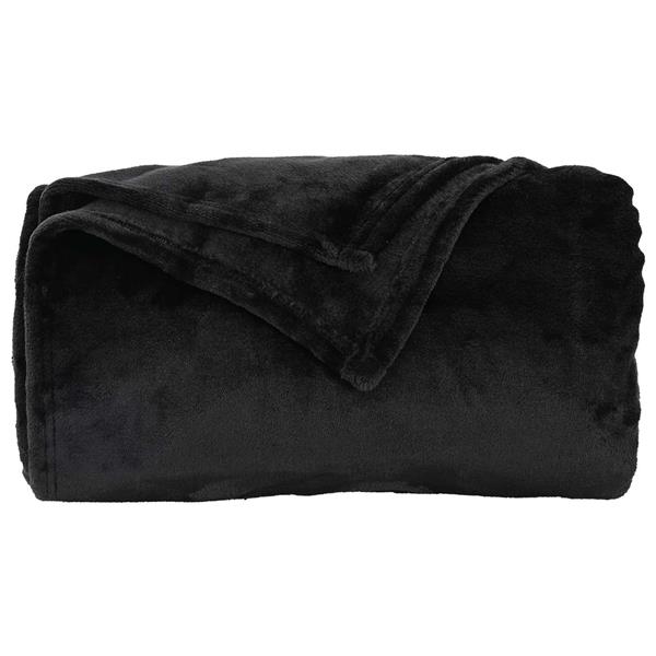 Grote foto vidaxl kleden 6 pcs zwart 220 x 240 cm fleece huis en inrichting bedden