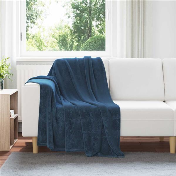 Grote foto vidaxl kleden 6 pcs marineblauw 130 x 150 cm fleece huis en inrichting bedden