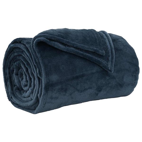 Grote foto vidaxl kleden 6 pcs marineblauw 130 x 150 cm fleece huis en inrichting bedden