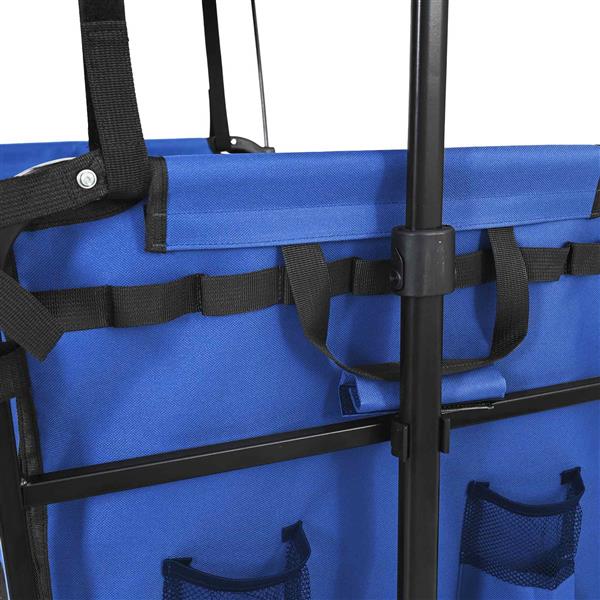 Grote foto vidaxl vouwbare handtrolley zwart 105 x 56.5 x 116 cm oxford stof doe het zelf en verbouw gereedschappen en machines