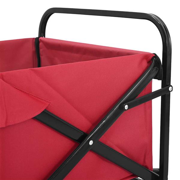 Grote foto vidaxl vouwbare handtrolley rood 89 x 63 x 96 cm staal en oxford stof doe het zelf en verbouw gereedschappen en machines