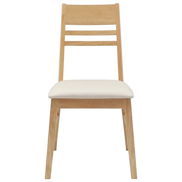 Grote foto vidaxl eettafelstoelen 2 pcs naturel 43 x 54 x 89 cm huis en inrichting stoelen