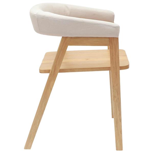 Grote foto vidaxl eettafelstoelen 2 pcs naturel 54 x 57 x 73 cm huis en inrichting stoelen