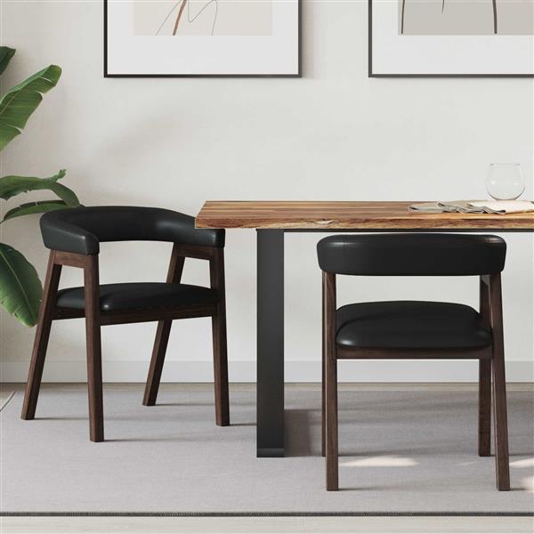 Grote foto vidaxl eettafelstoelen 2 pcs licht bruin 54 x 57 x 73 cm huis en inrichting stoelen