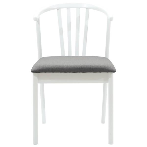 Grote foto vidaxl eetkamerstoel 2 pcs wit en grijs massief rubberhout huis en inrichting stoelen