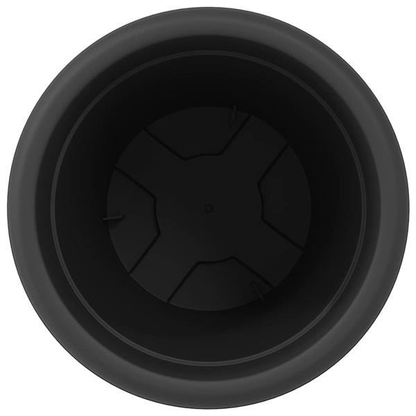 Grote foto vidaxl ronde bloempot 6 pcs zwart 26 x 21.5 cm kunststof tuin en terras overige tuin en terras