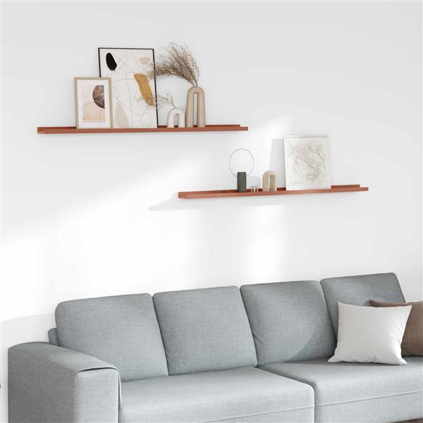 Grote foto vidaxl wandplank met plank 2 pcs rood 115 x 9 x 3 cm bewerkt hout huis en inrichting woningdecoratie