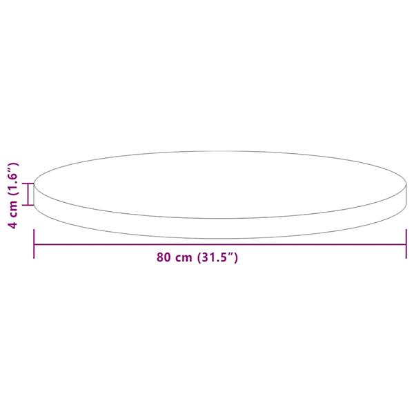 Grote foto vidaxl tafelblad licht bruin 80 x 4 cm massief eikenhout antiek en kunst stoelen en banken