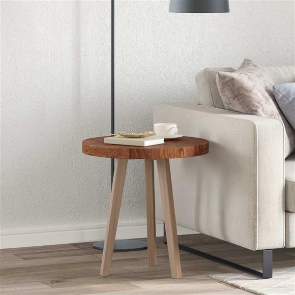 Grote foto vidaxl tafelblad licht bruin 50 x 4 cm massief eikenhout antiek en kunst stoelen en banken
