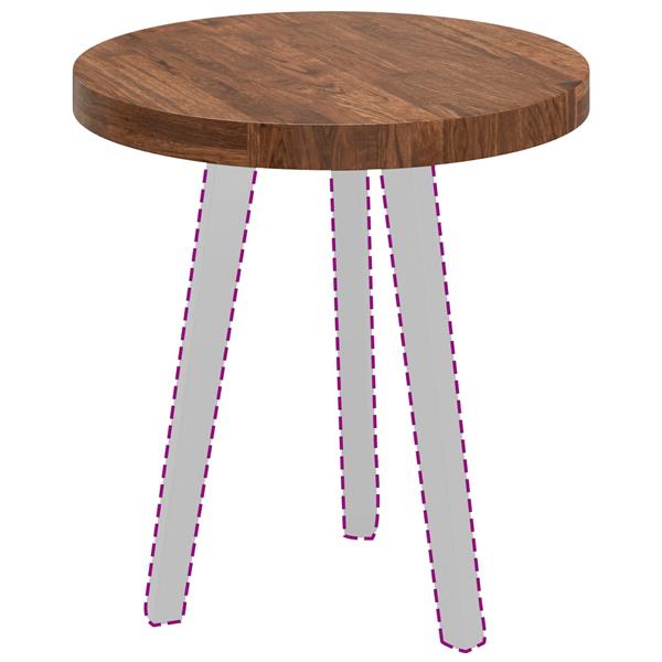 Grote foto vidaxl tafelblad licht bruin 50 x 4 cm massief eikenhout antiek en kunst stoelen en banken