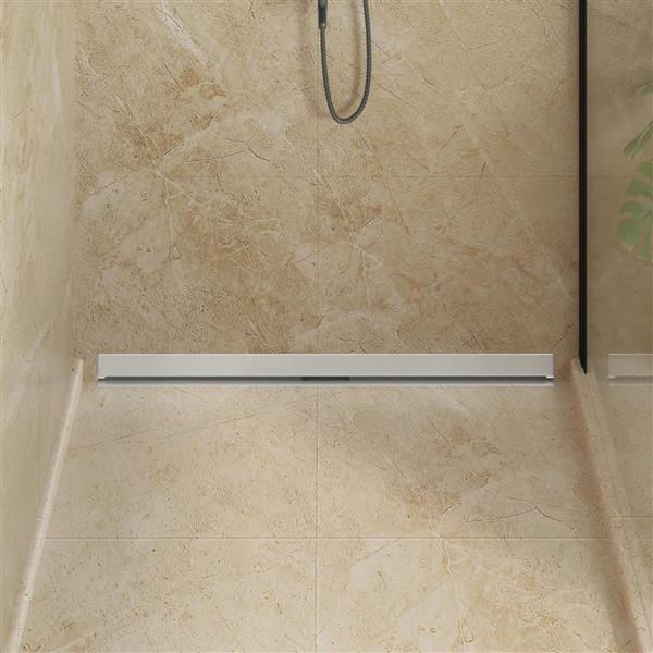 Grote foto vidaxl wandgemonteerde douche afvoer zilver 100 cm roestvrij staal 304 doe het zelf en verbouw sanitair