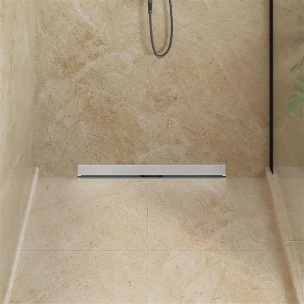 Grote foto vidaxl wandgemonteerde douche afvoer zilver 70 cm roestvrij staal 304 doe het zelf en verbouw sanitair