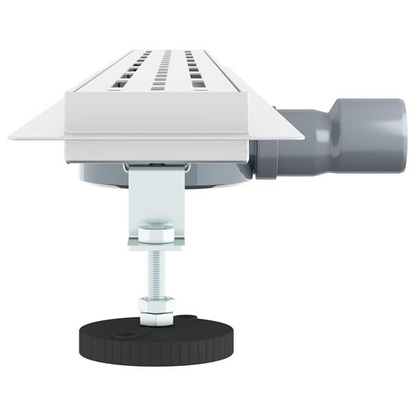 Grote foto vidaxl doucheafvoer glasdeksel met 360 sifon zilver 100 cm doe het zelf en verbouw sanitair