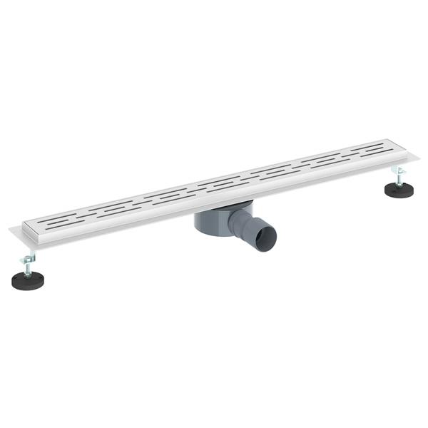 Grote foto vidaxl doucheafvoer glasdeksel met 360 sifon zilver 80 cm doe het zelf en verbouw sanitair