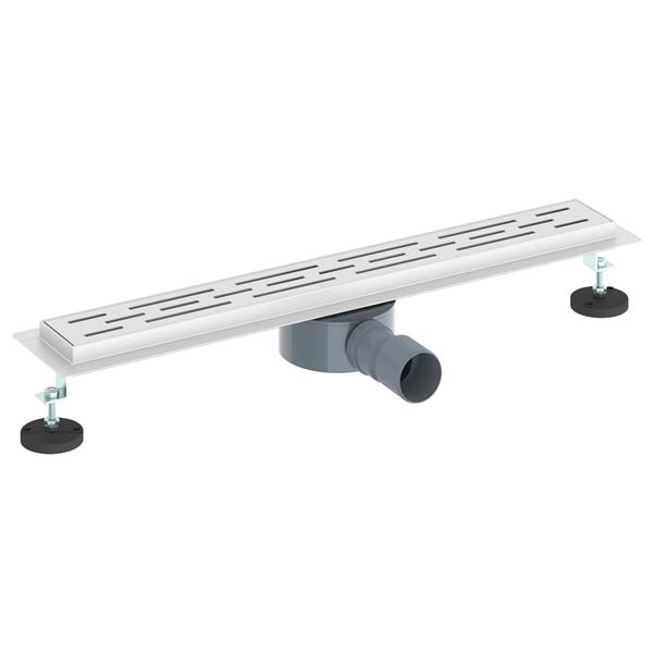 Grote foto vidaxl doucheafvoer glasdeksel met 360 sifon zilver 60 cm doe het zelf en verbouw sanitair