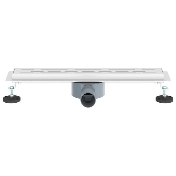 Grote foto vidaxl doucheafvoer glasdeksel met 360 sifon zilver 50 cm doe het zelf en verbouw sanitair