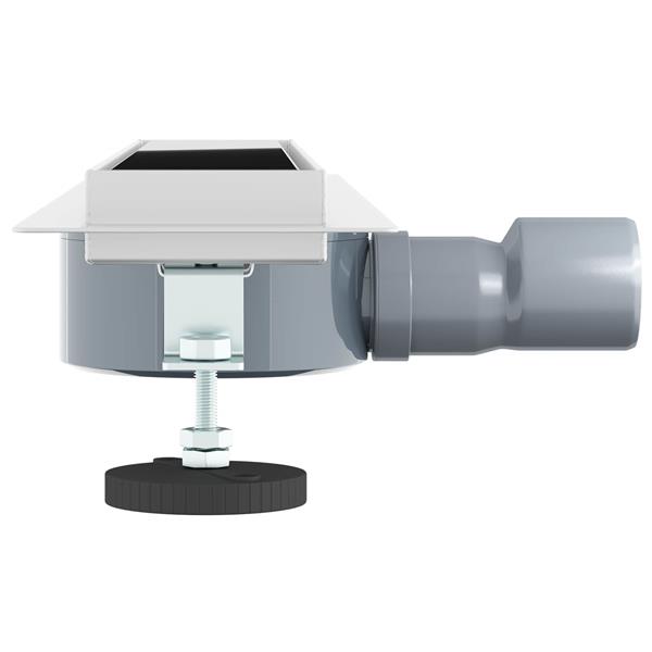 Grote foto vidaxl doucheafvoer glasdeksel met 360 sifon zwart 50 cm doe het zelf en verbouw sanitair