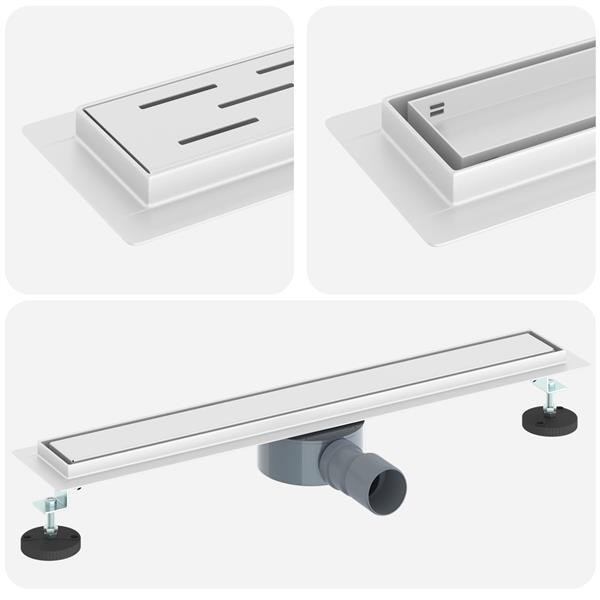 Grote foto vidaxl doucheafvoer 2 in 1 met 360 sifon zilver 60 cm doe het zelf en verbouw sanitair