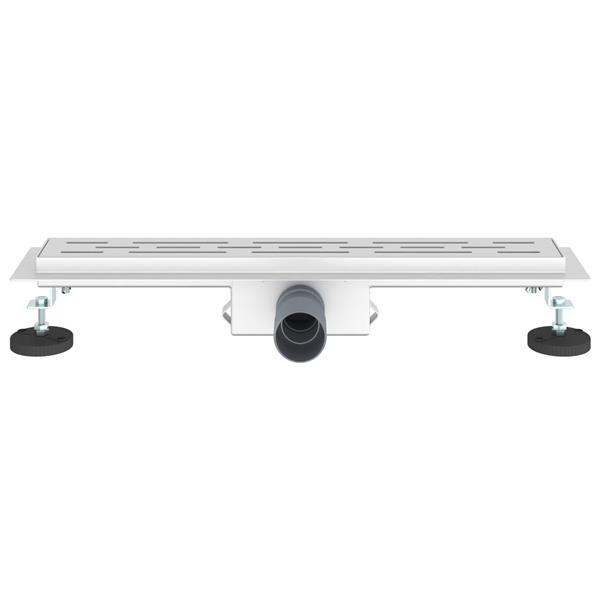 Grote foto vidaxl doucheafvoer met lijndesign zilver 50 cm roestvrij staal 304 doe het zelf en verbouw sanitair