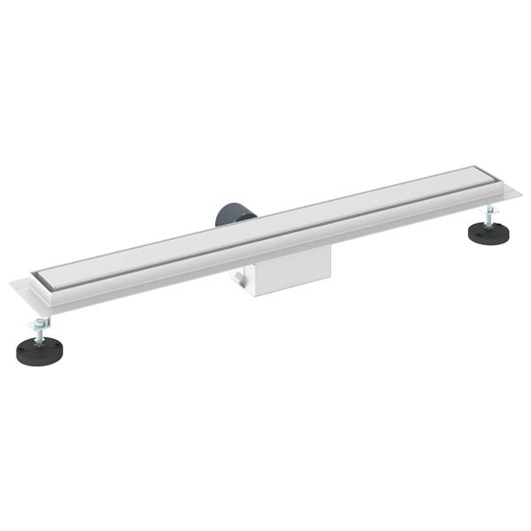 Grote foto vidaxl 2 in 1 doucheafvoer zilver 80 cm roestvrij staal 304 doe het zelf en verbouw sanitair