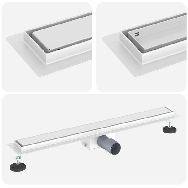 Grote foto vidaxl 2 in 1 doucheafvoer zilver 70 cm roestvrij staal 304 doe het zelf en verbouw sanitair