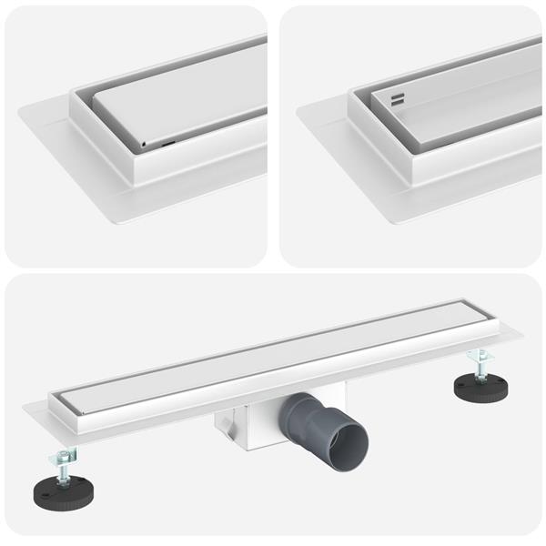 Grote foto vidaxl 2 in 1 doucheafvoer zilver 60 cm roestvrij staal 304 doe het zelf en verbouw sanitair