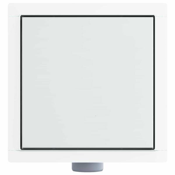 Grote foto vidaxl 2 in 1 doucheafvoer zilver 20 x 20 cm roestvrij staal 304 doe het zelf en verbouw sanitair