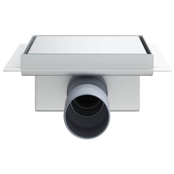 Grote foto vidaxl 2 in 1 doucheafvoer zilver 15 x 15 cm roestvrij staal 304 doe het zelf en verbouw sanitair