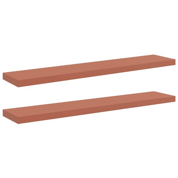 Grote foto vidaxl wandplank met opslag 2 pcs rood 120 x 23 5 x 4 cm bewerkt hout huis en inrichting woningdecoratie