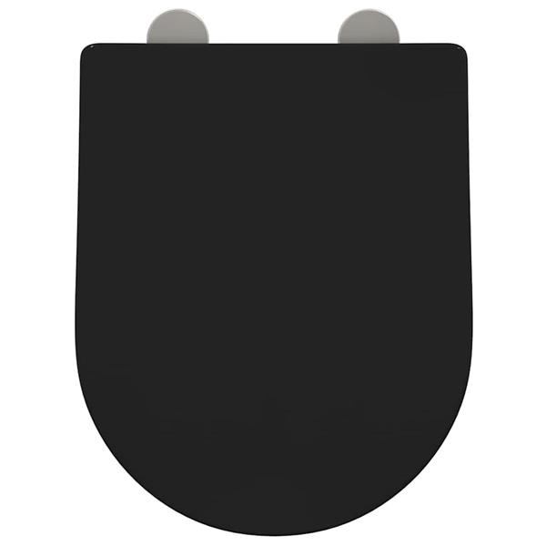 Grote foto vidaxl toiletzitting zwart 48 x 36 5 x 4 5 cm polypropyleen doe het zelf en verbouw sanitair