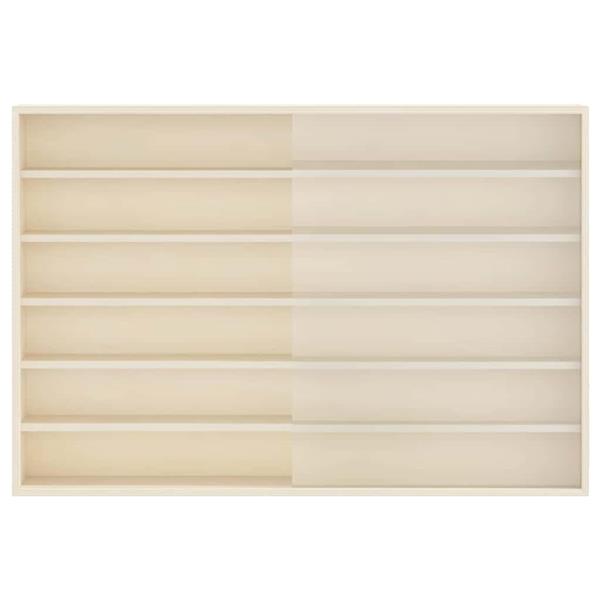 Grote foto vidaxl muurdisplaykast met plank beige 80 x 8 5 x 54 cm multiplex huis en inrichting woningdecoratie