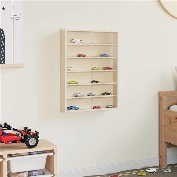 Grote foto vidaxl muurdisplaykast met plank beige 40 x 8 5 x 54 cm multiplex huis en inrichting woningdecoratie