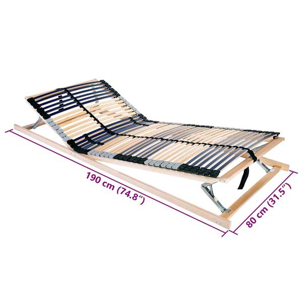 Grote foto vidaxl lattenbodem bruin 80 x 190 cm massief beukenhout antiek en kunst stoelen en banken