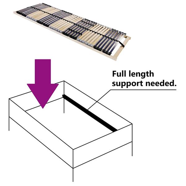 Grote foto vidaxl lattenbodem bruin 80 x 190 cm massief beukenhout antiek en kunst stoelen en banken