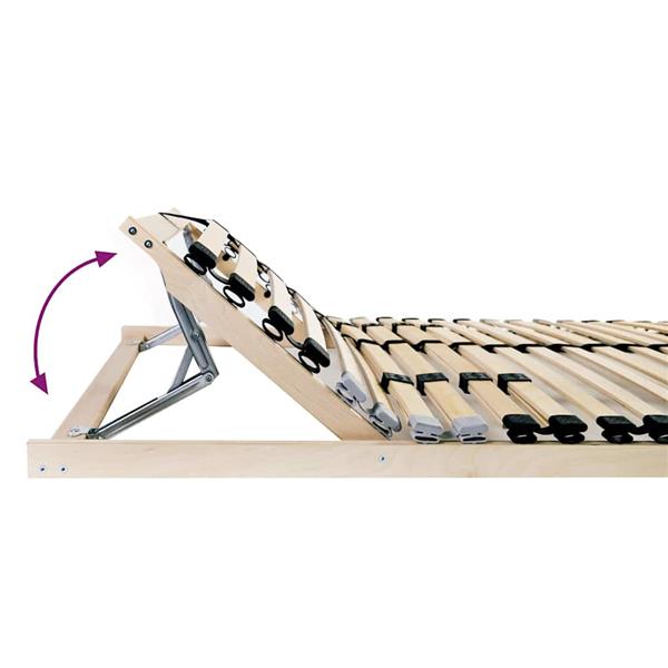 Grote foto vidaxl lattenbodem bruin 100 x 190 cm massief beukenhout antiek en kunst stoelen en banken