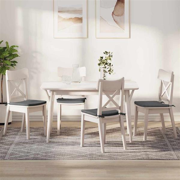 Grote foto vidaxl zitkussens 4 pcs donkergrijs 40 x 40 x 3 cm stof huis en inrichting woningdecoratie
