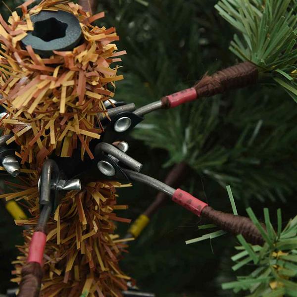 Grote foto vidaxl kunstmatige inklapbare kerstboom groen 210 cm pvc staal diversen overige diversen