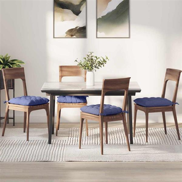 Grote foto vidaxl zitkussens 4 pcs jeans blauw 40 x 40 x 6 cm stof huis en inrichting woningdecoratie