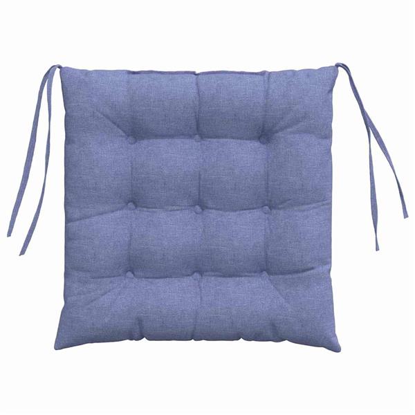 Grote foto vidaxl zitkussens 4 pcs jeans blauw 40 x 40 x 6 cm stof huis en inrichting woningdecoratie