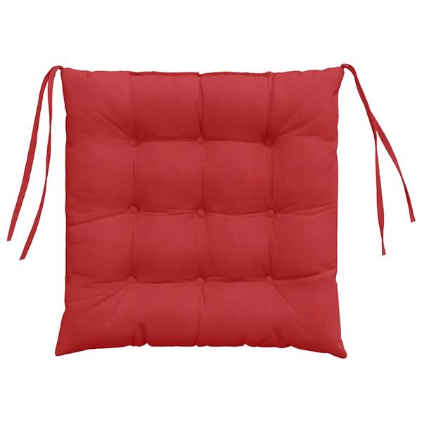 Grote foto vidaxl zitkussens 4 pcs rood 40 x 40 x 6 cm stof huis en inrichting woningdecoratie