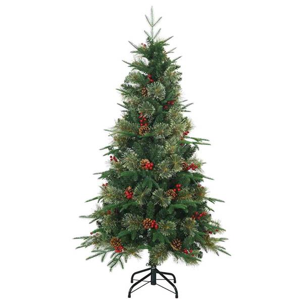 Grote foto vidaxl kunstmatige inklapbare kerstboom groen 120 cm pvc pe en staal diversen overige diversen