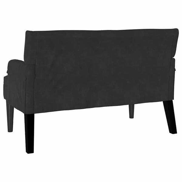 Grote foto vidaxl chesterfield bank zwart 112 x 65 5 x 75 cm fluweel huis en inrichting overige huis en inrichting