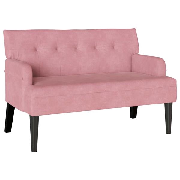 Grote foto vidaxl chesterfield bank roze 112 x 65 5 x 75 cm fluweel huis en inrichting overige huis en inrichting