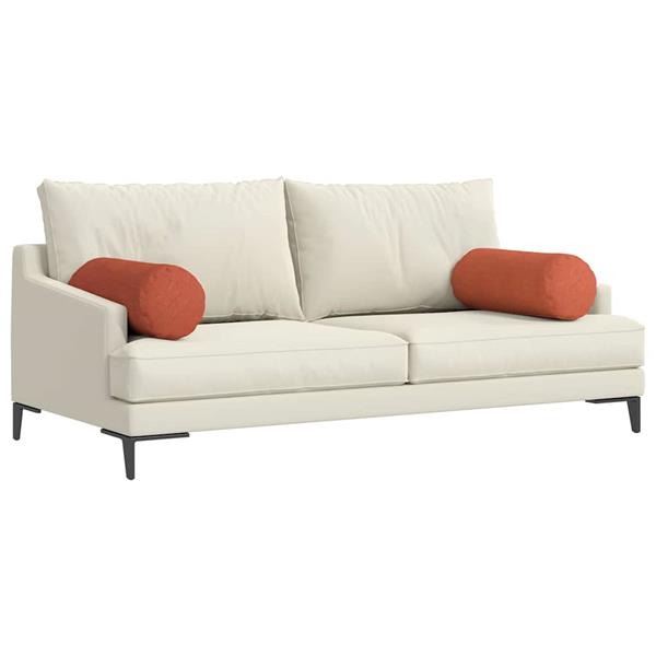 Grote foto vidaxl bolster kussens 2 stuks rood oranje 25 x 70 cm cordstof huis en inrichting woningdecoratie