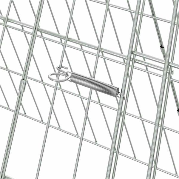 Grote foto vidaxl konijnenkooi zilver 650 x 55 x 55 cm gegalvaniseerd staal dieren en toebehoren hokken en kooien