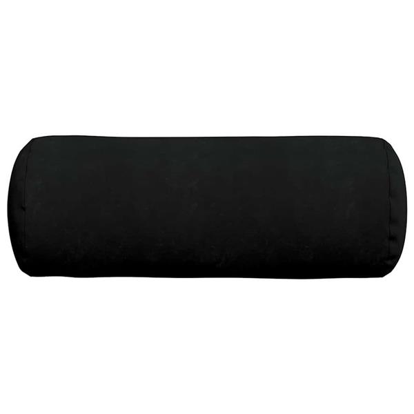 Grote foto vidaxl bolster kussens 2 stuks zwart 25 x 70 cm microvezel stof huis en inrichting woningdecoratie