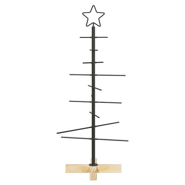 Grote foto vidaxl metalen kerstboom met standaard zwart 89 cm poedergecoat staal diversen overige diversen