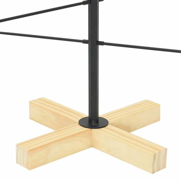 Grote foto vidaxl metalen kerstboom met standaard zwart 89 cm poedergecoat staal diversen overige diversen