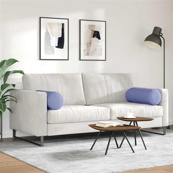 Grote foto vidaxl bolster kussens 2 stuks jeans blauw 25 x 70 cm stof huis en inrichting woningdecoratie